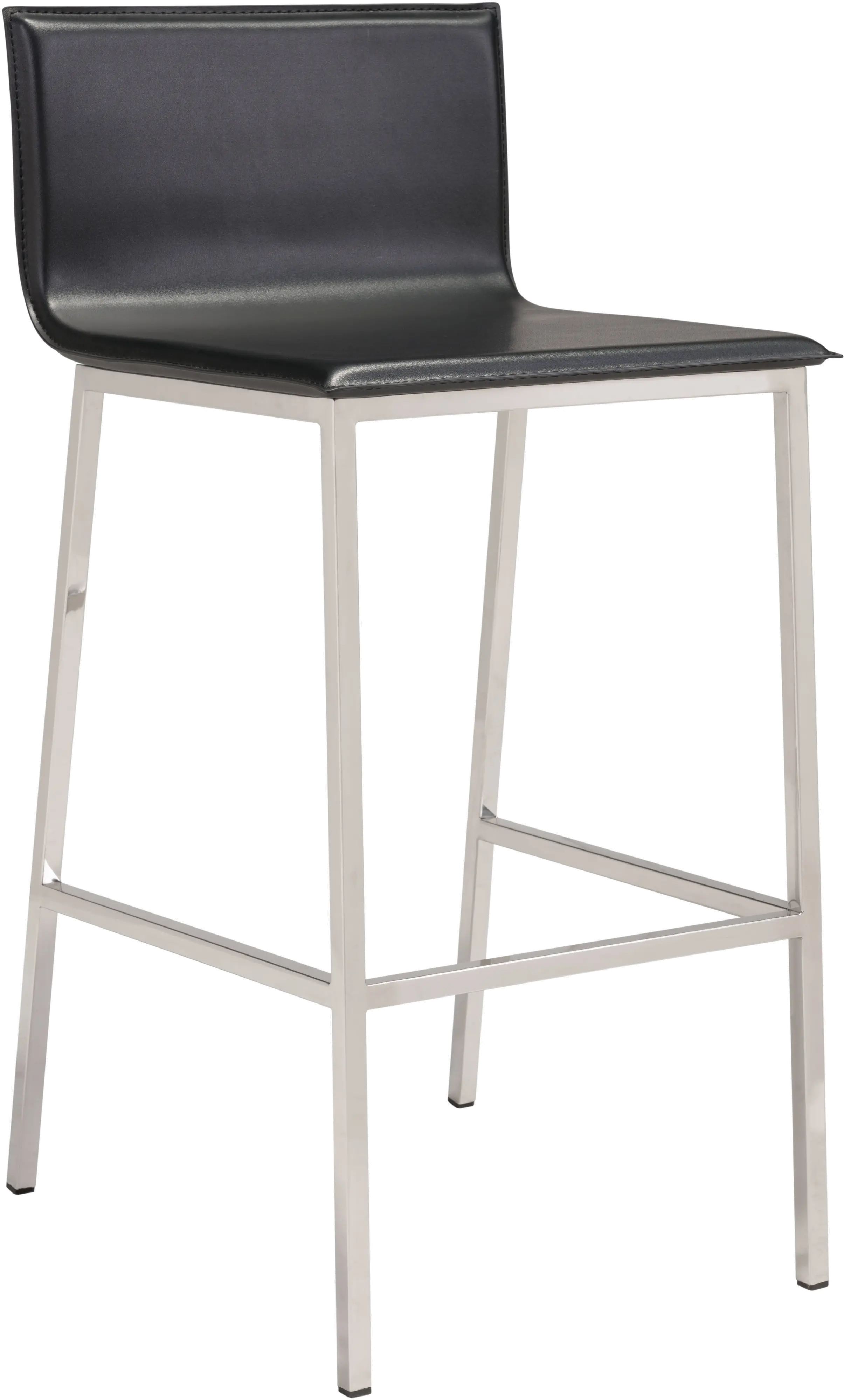 Marina Black Leatherette Bar Stools (Set of 2)