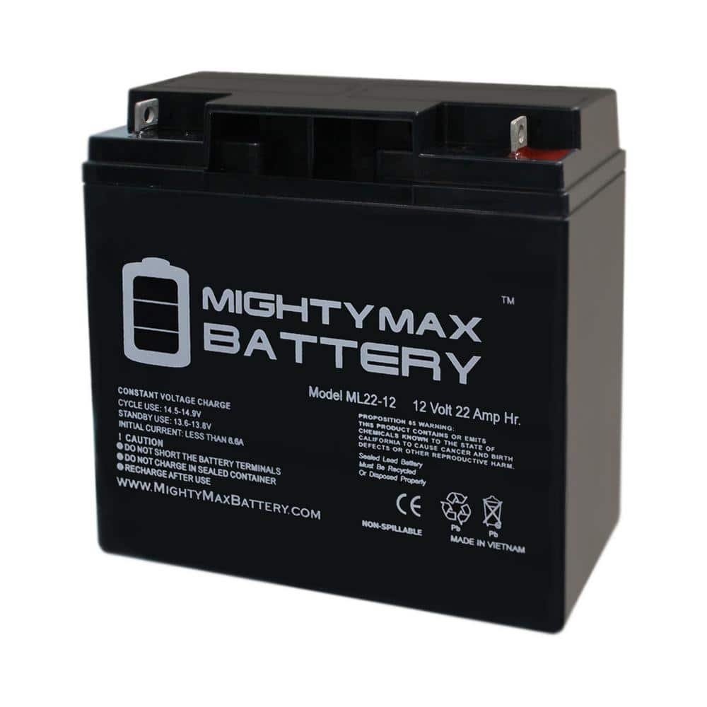 MIGHTY MAX BATTERY 12V 22AH SLA Battery for Black Decker Electromate 400 MAX3475603