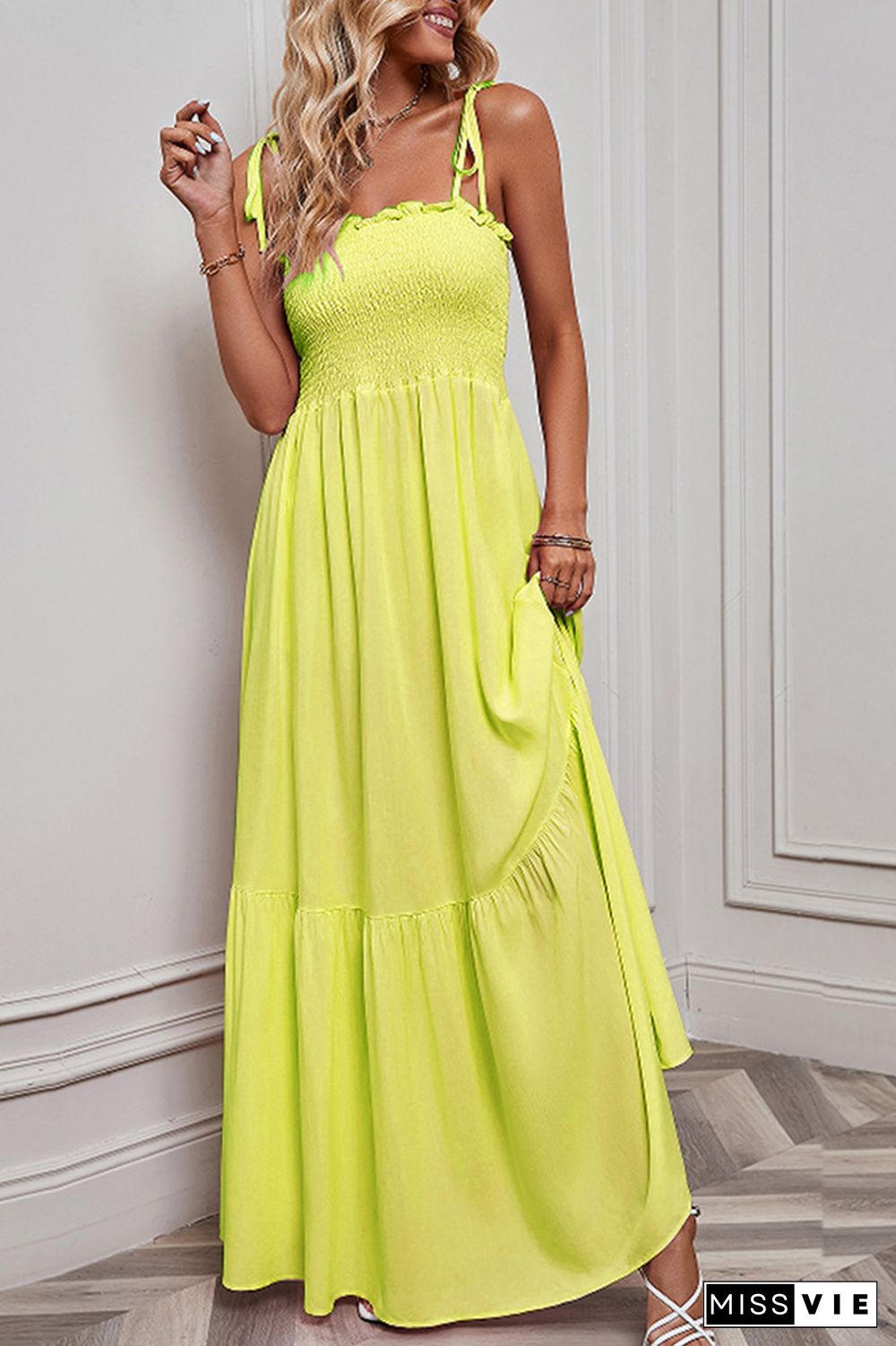 Plain Spaghetti Straps Maxi Dress