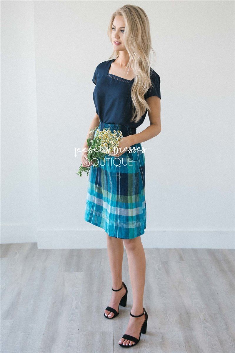 Summer Picnic Plaid Aline Skirt