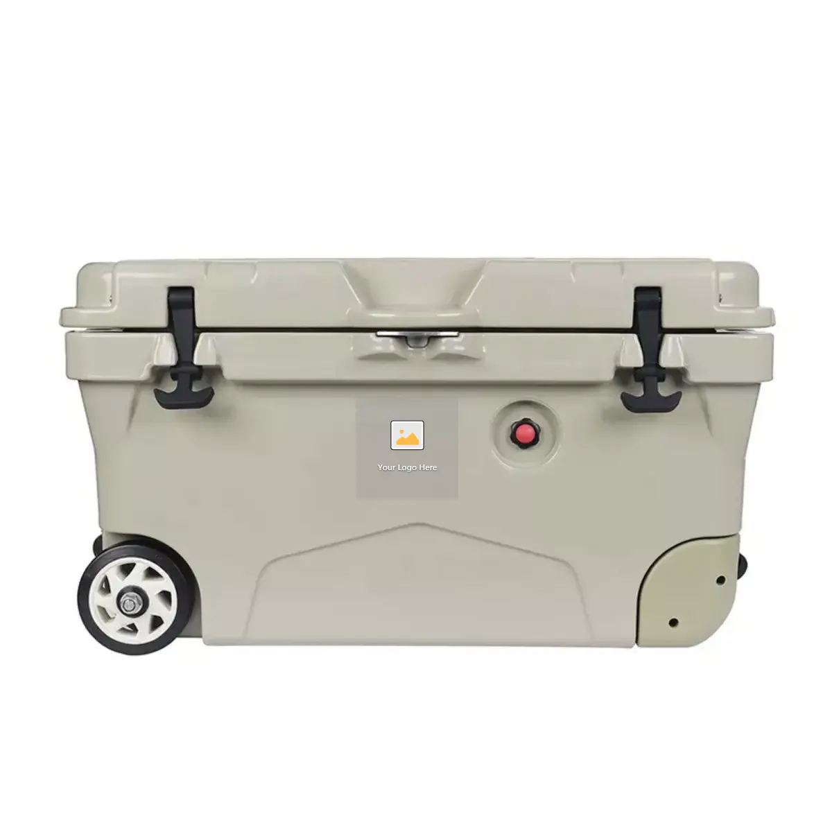 KEYI 50QT Rotomolded cooler Plastic cooler with wheel Ice Chest Beer Cooler box for camping