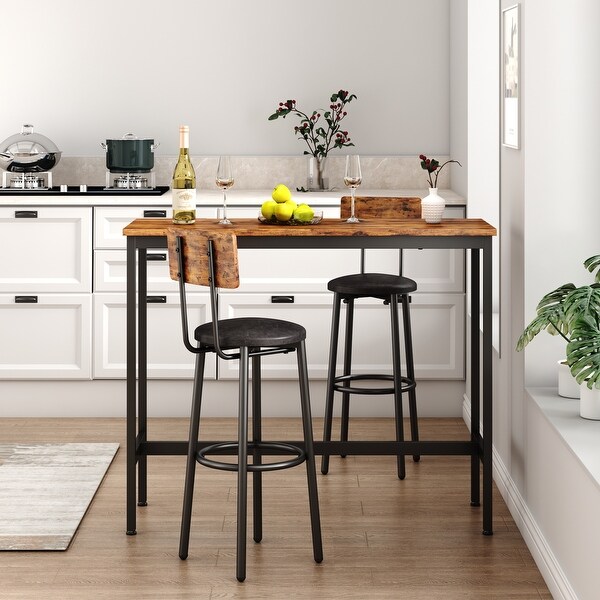 3PC Bar Table Set with 2 Bar Stools