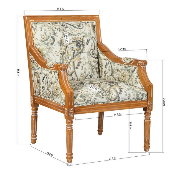 Homy Casa Upholstered Arm Accent Chair