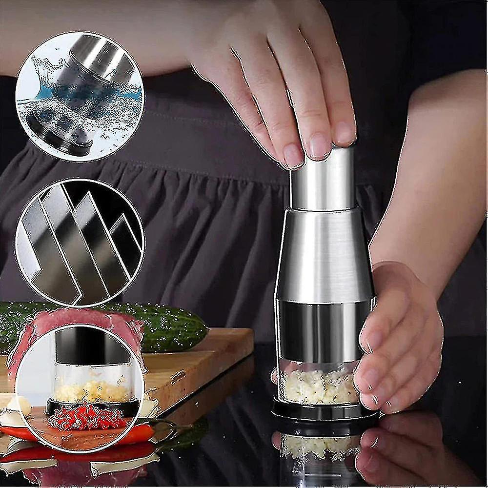 Kitchen Manual Hand Press Garlic Onion Chopper Cutter Vegetable Food Dicer Tool