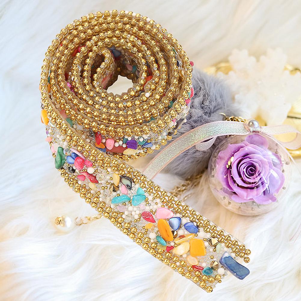 100*2cm Rhinestone Ribbon Sparkle Small Diamond Wrap Roll Decoration (#03)