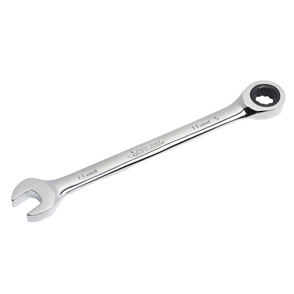 Husky 11 mm 12-Point Metric Ratcheting Combination Wrench HRW11MM