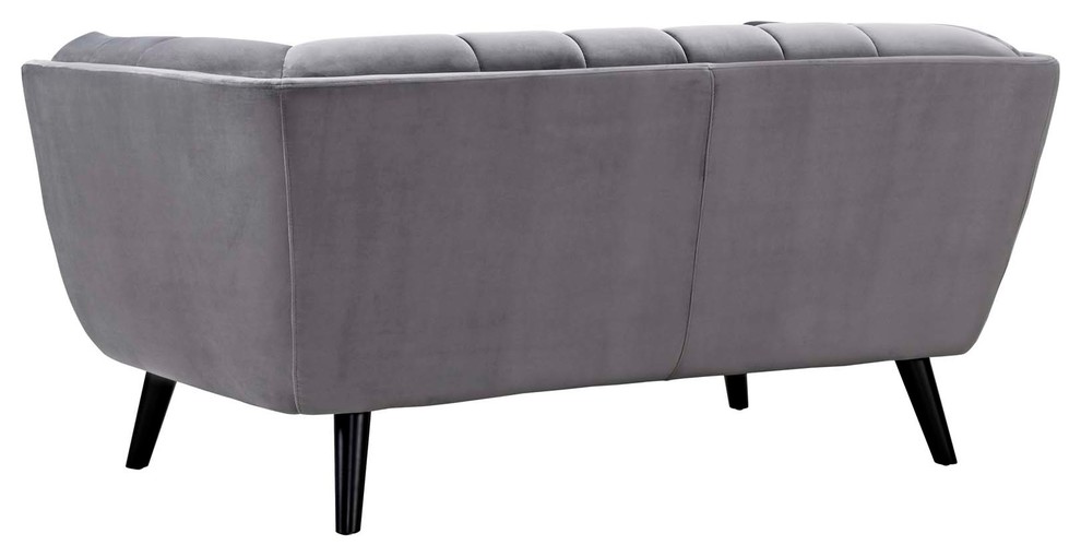 Modern Urban Living Loveseat and Sofa Set  Velvet Fabric   Midcentury   Living Room Furniture Sets   by House Bound  Houzz