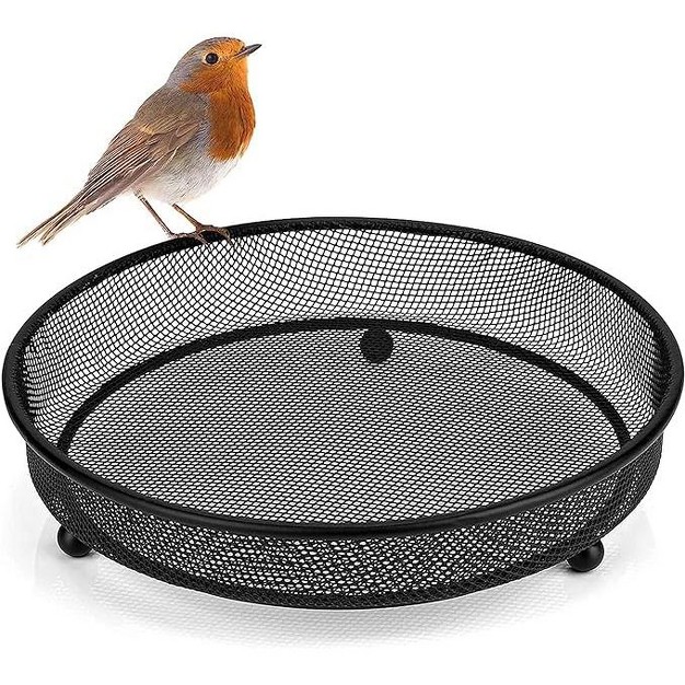 Wildlife Friend Ground Feeding Station For Birds Black