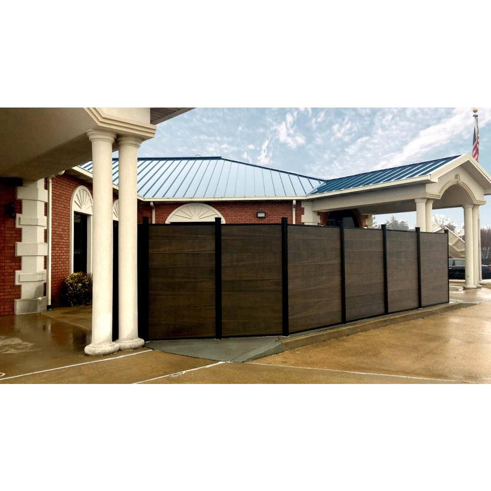 FORTRESS Evolver .71 ft. x 6 ft. Brown Capped Composite Boards for Fence Panel (4-Pack) 34921