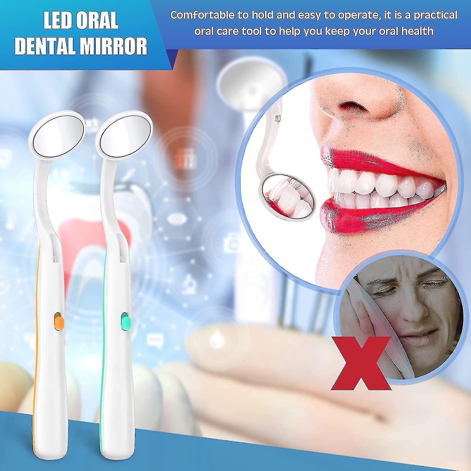 Dental Mirror With Light Dental Teeth Mirror Mouth Tooth Mirror Dental Inspection Mirror For Oral De