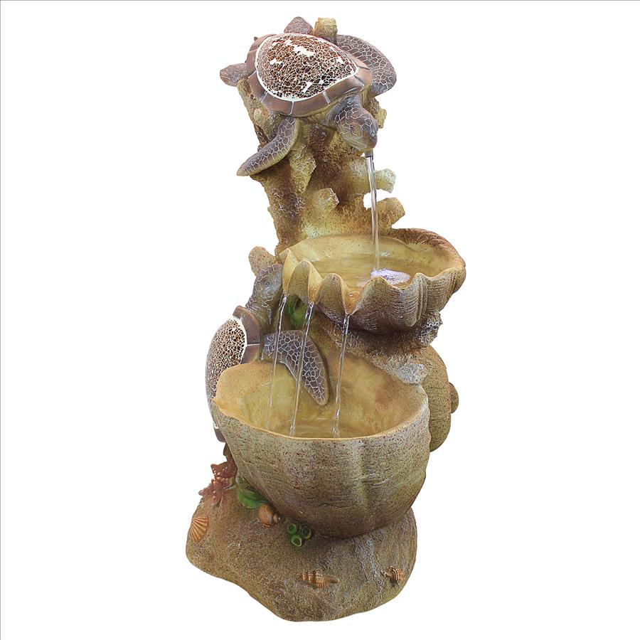 Design Toscano Turtle Cove Cascading Sculptural Fountain