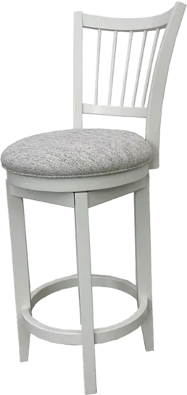 Modern Eclectic White Swivel Bar Stool