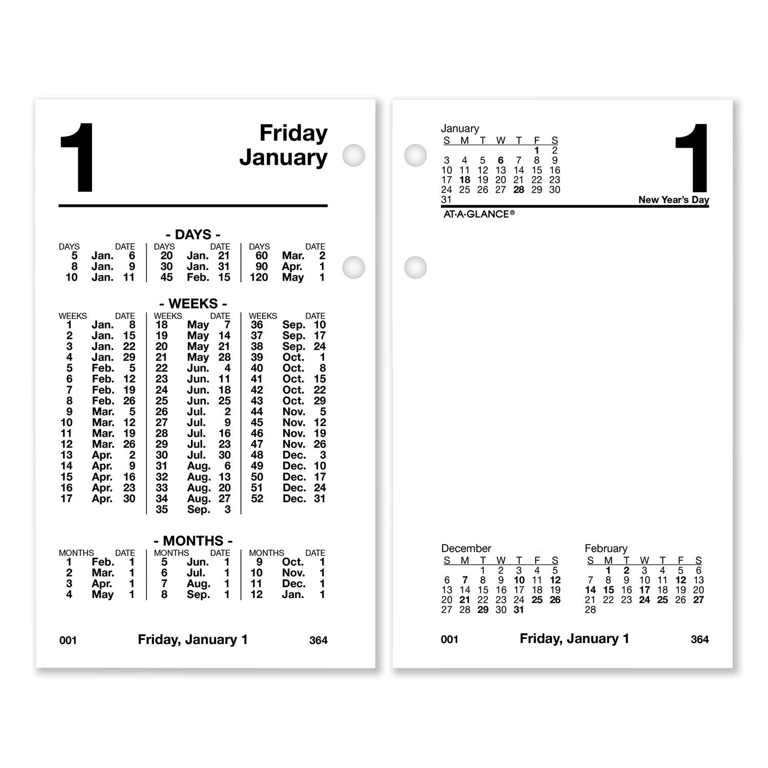 Financial Desk Calendar Refill by AT-A-GLANCEandreg; AAGS17050