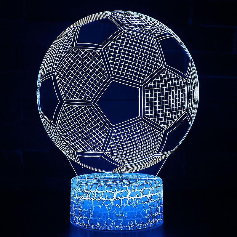 Football Football 3d Led Night Light 7 Colors Change Table Lamp