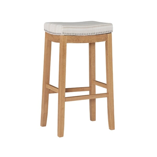 Copper Grove Willamette Rustic Striped Cream Bar Stool