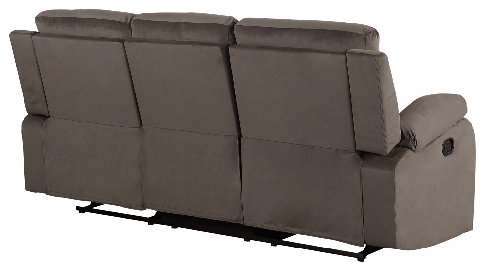 Axel Contemporary Microfiber Recliner Sofa   Transitional   Sofas   by Luxuriant Furniture  Houzz