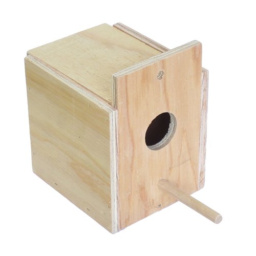 YML WNB3 Assembled Wooden Nest Box for Outside Mount with Dowel， Large