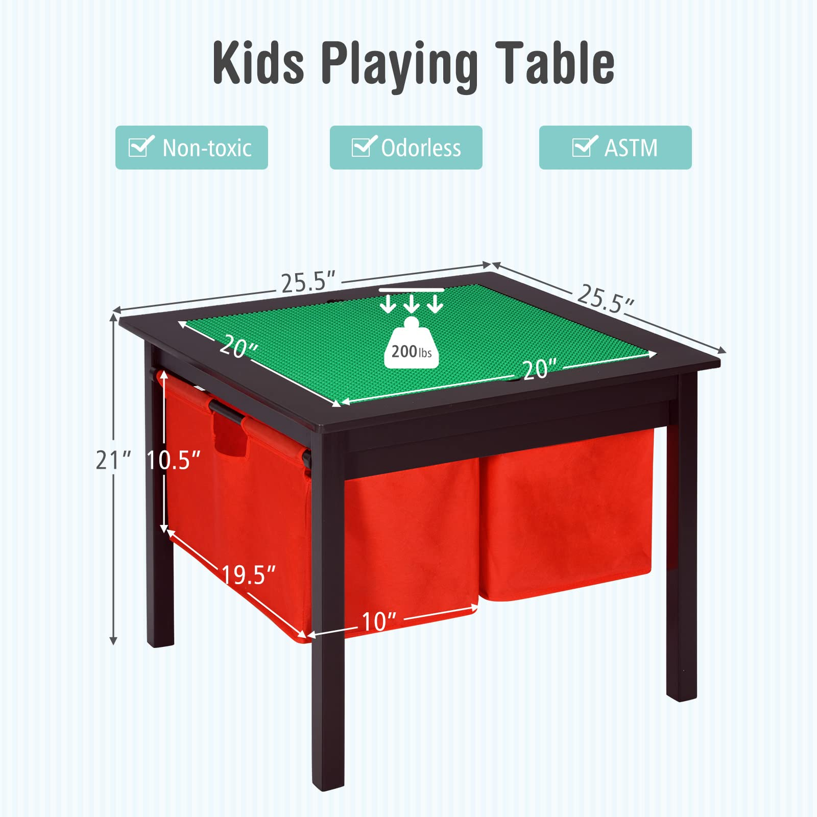 Costzon Kids Table, Children Wooden Activity Table