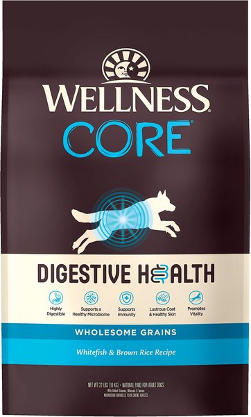 Wellness CORE Digestive Health Wholesome Grains Whitefish and Brown Rice Recipe Dry Dog Food