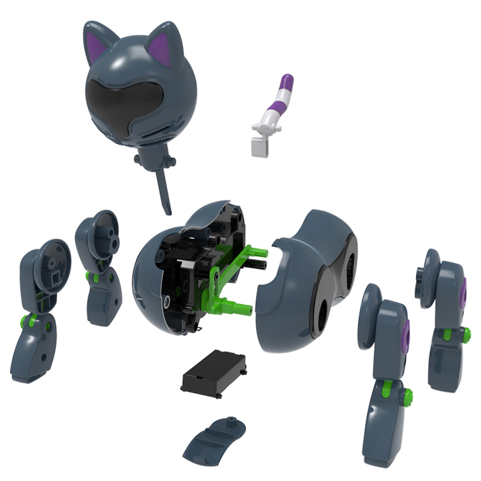 Robot Cat Toy For Kids Diy Toy Interactive Toy Intelligent Educational Kids Toys Suitable For Boys Girls Gift