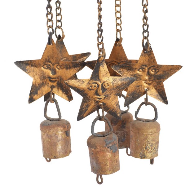 Eclectic Sun And Stars Windchime Brass Olivia amp May