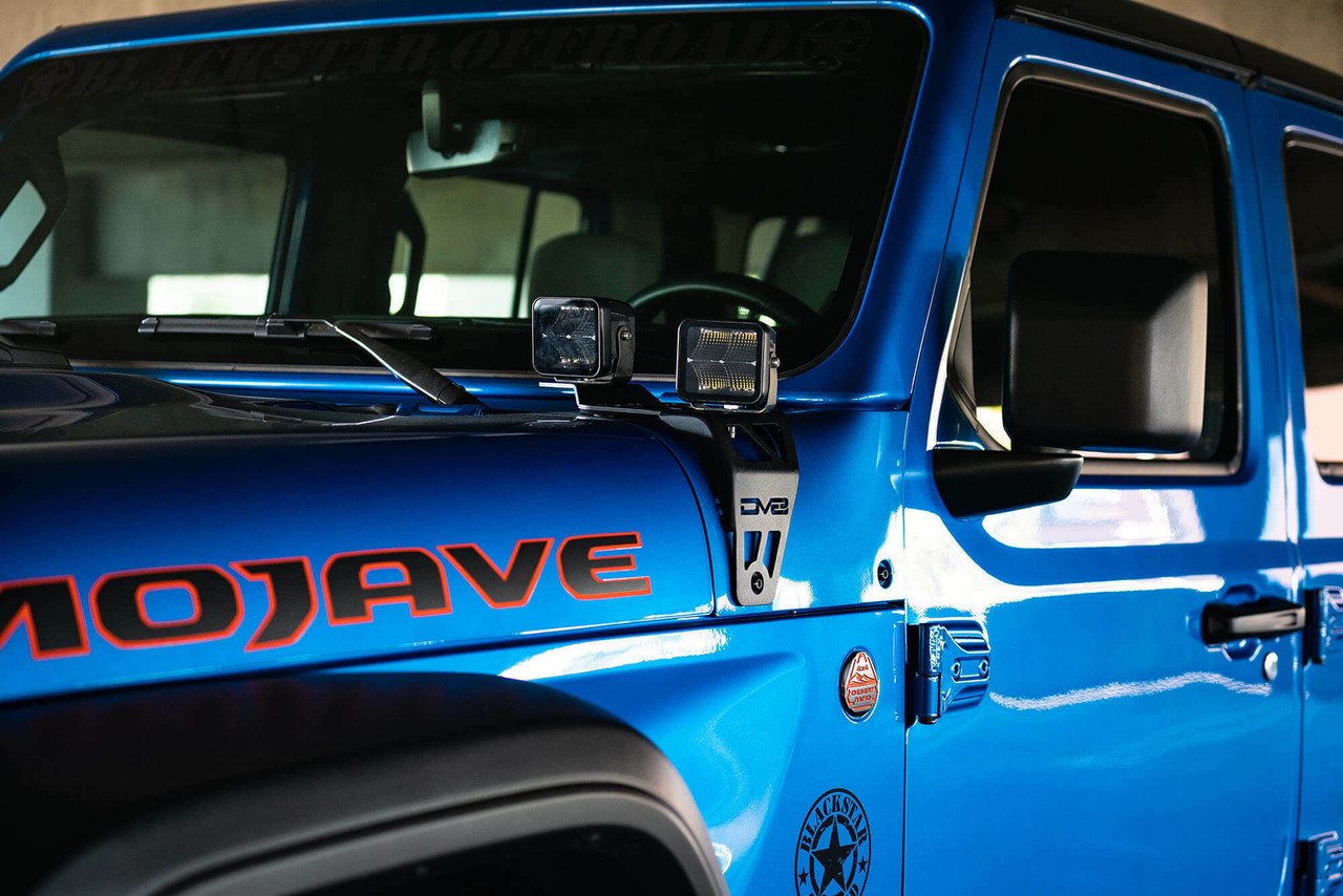 DV8 Offroad 202022 Jeep JL 392 amp Jeep JT Mojave Edition Dual Pod Light Mounts Light Bar Mounting Bracket