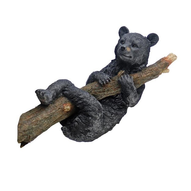 Design Toscano Up A Tree Hanging Black Bear Cub Sculpture