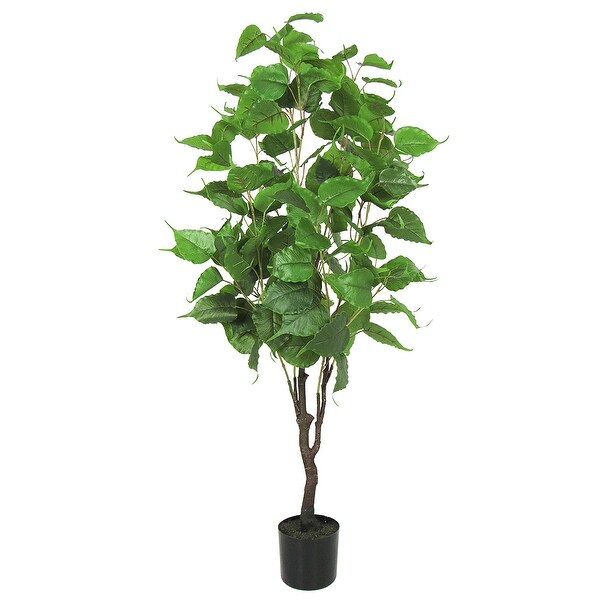 4.5ft Artificial Birch Tree Plant in Black Pot