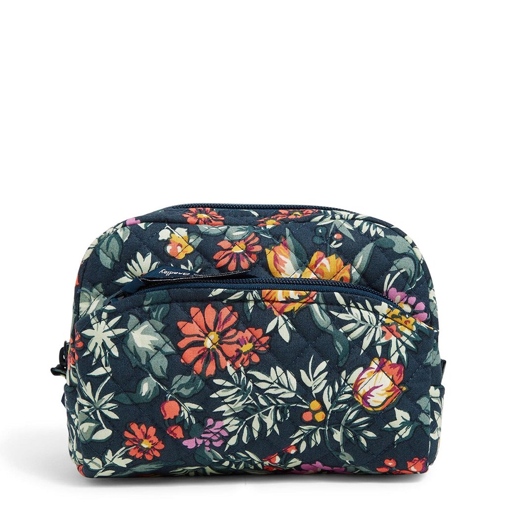 Vera Bradley  Medium Cosmetic Bag in Fresh-Cut Floral Green