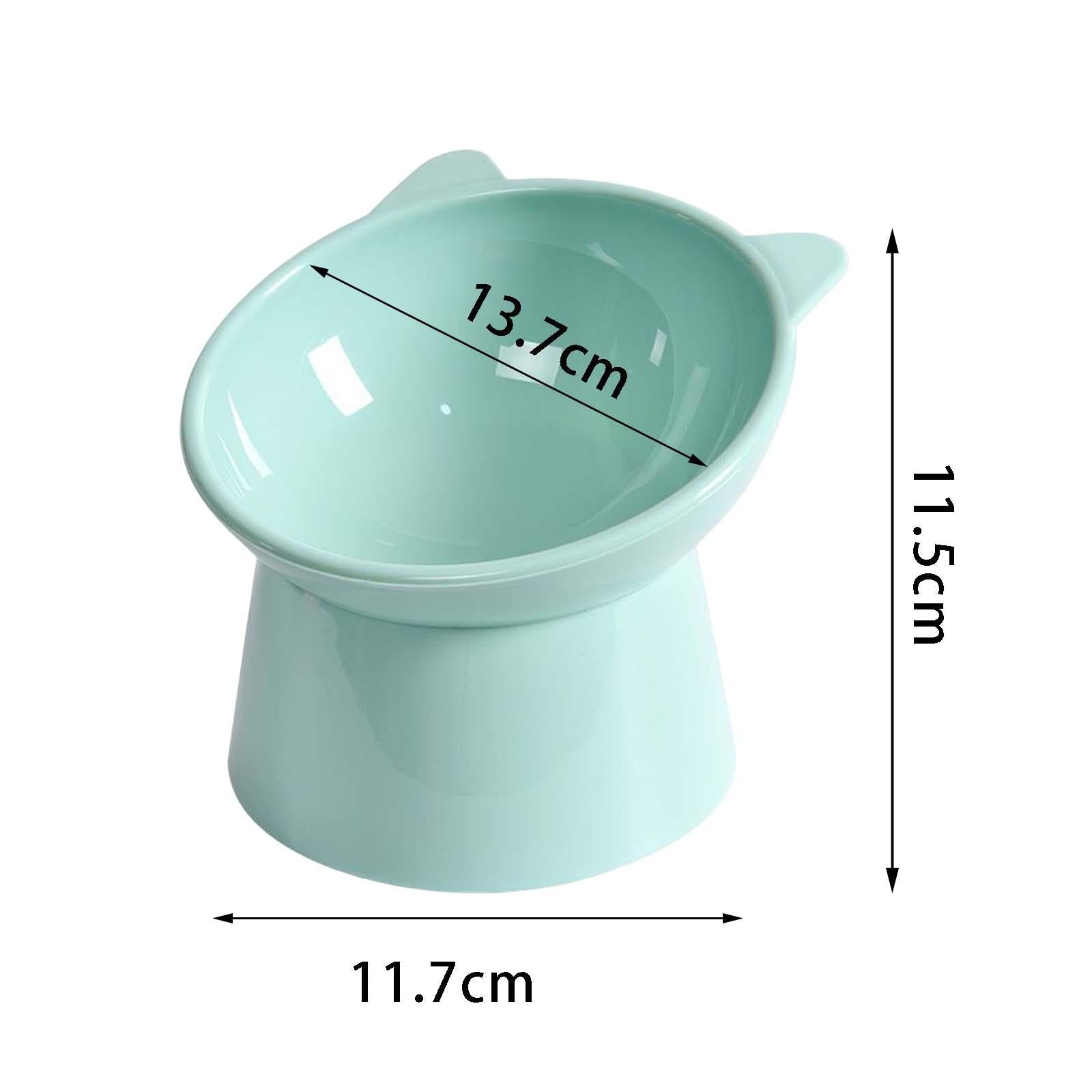 3× Elevated Raised Cat Bowl Dog PP Non Slip Feeding Station Stand Neck Guard for Puppy Water Kittens Small Dog