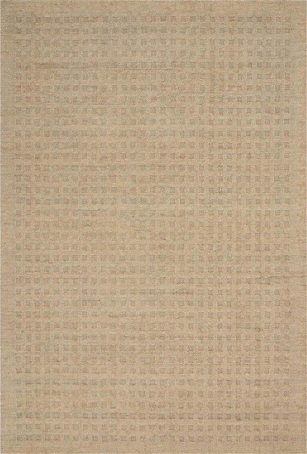 Nourison Perris Taupe 5and#8242; x 76 Area Rug， Solid， Geometric， Easy Clean， Non Shedding， Living Room， Dining Room， Bedroom， Hallway， (5and#8242; x 8and#8242;)