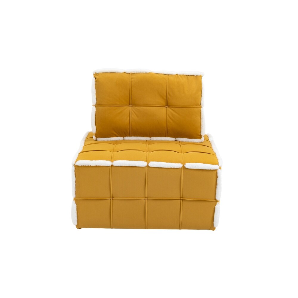 Musterd Yellow Velvet Accent Chair Lounge Barrel Chair Club Chairs