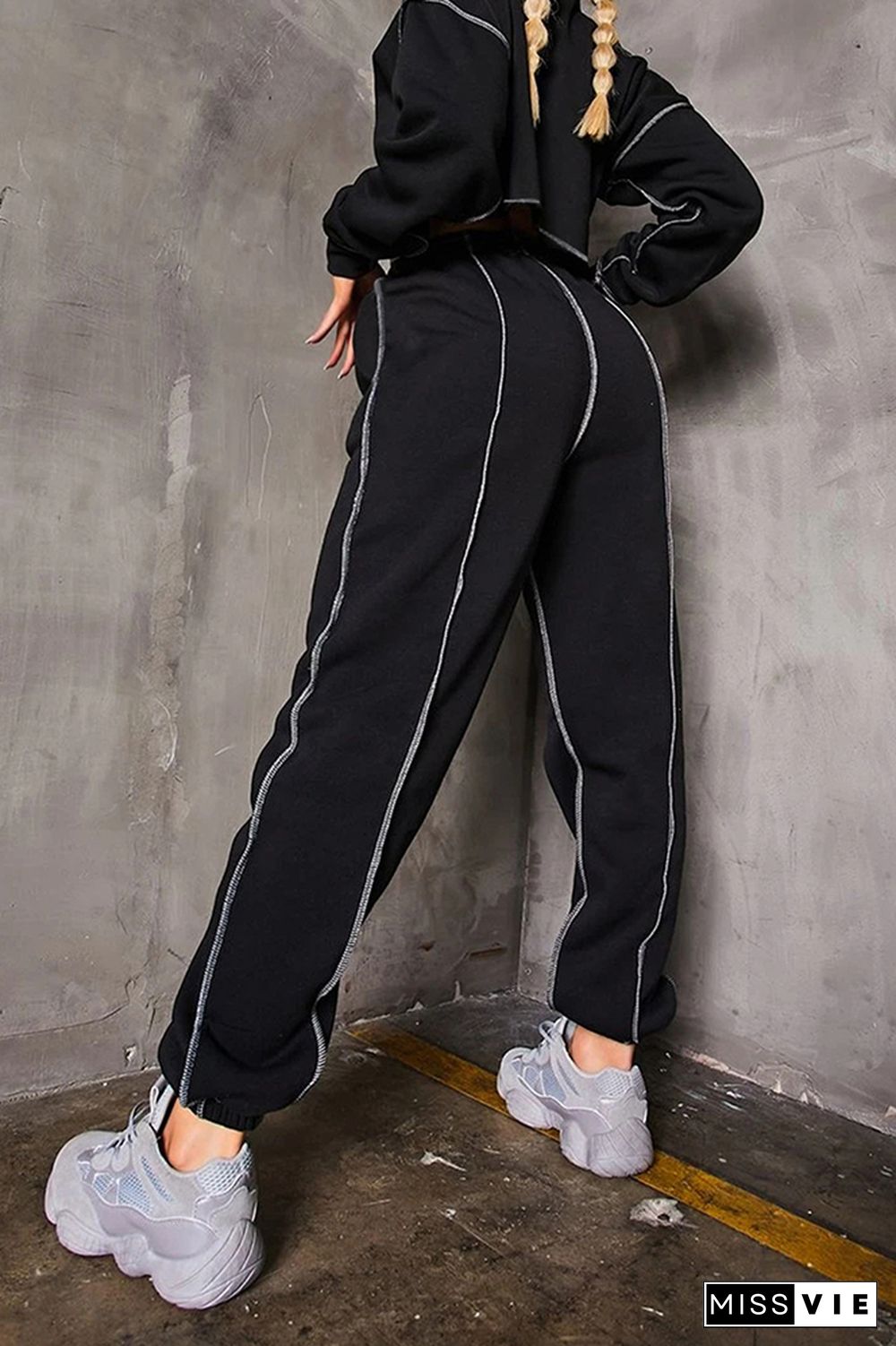 Long Sleeve Crop Tops & Pants Sports Set Wholesale