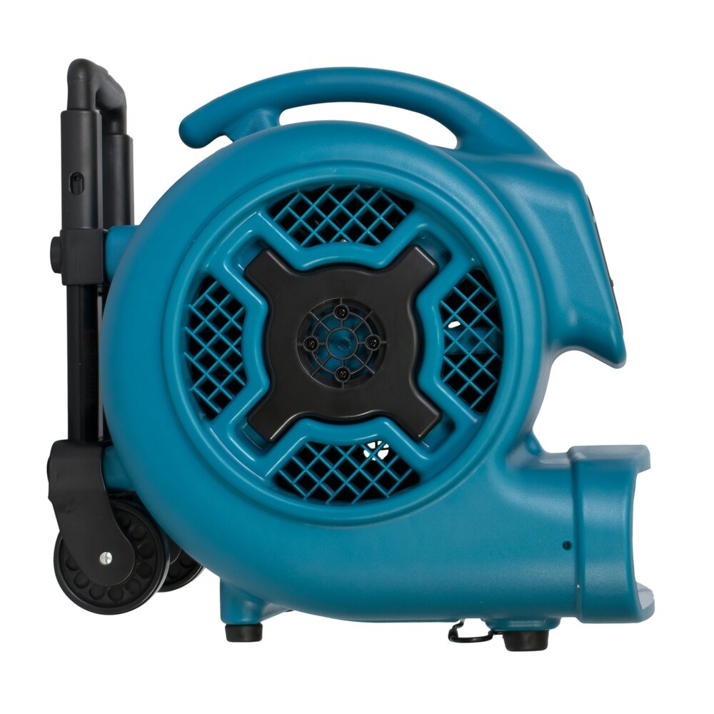 XPOWER Air Mover  Carpet Dryer  Floor Fan  Blower with Telescopic Handle and Wheels