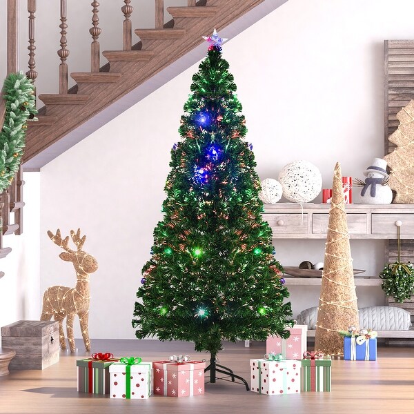 HOMCOM 6 ft. ColorChanging Lighted Christmas Tree with Stand