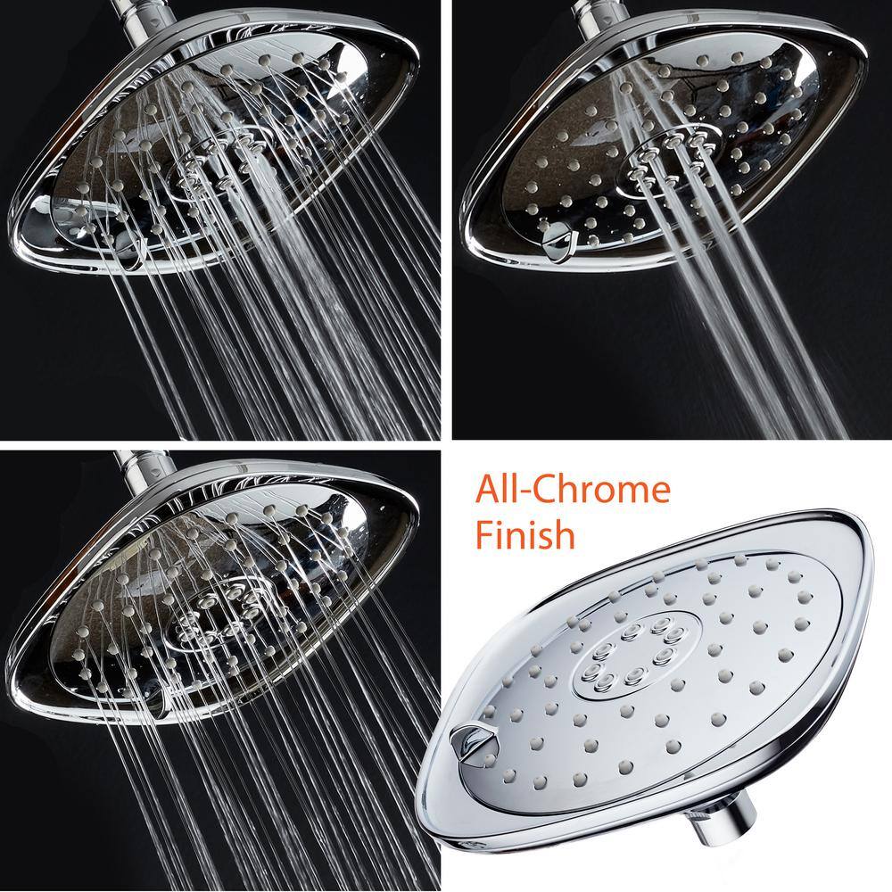 Hotel Spa 27-spray 7.5 in. High PressureDual Shower Head and Handheld Shower Head in Chrome 9784