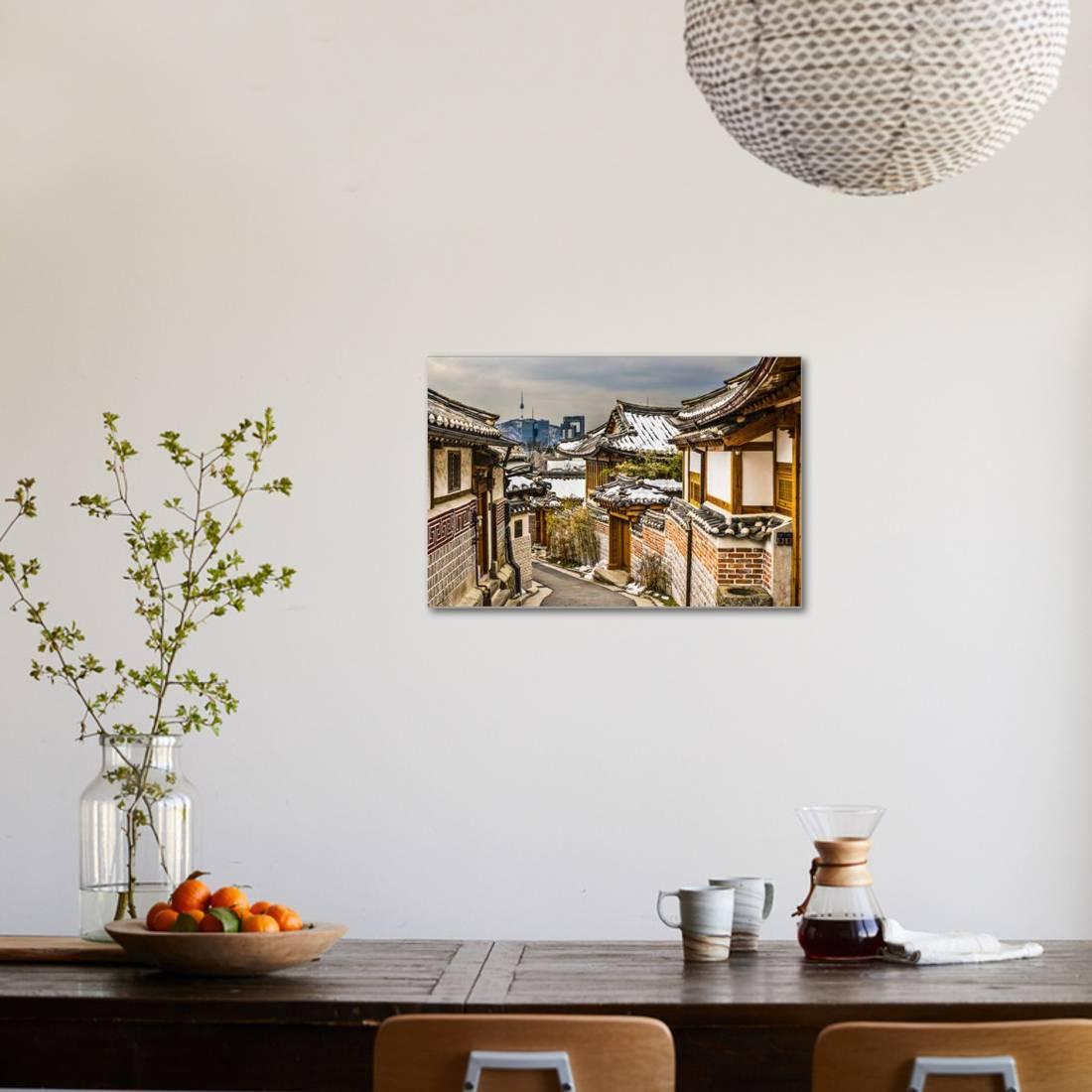 Seoul， South Korea at the Bukchon Hanok Historic District.， Stretched Canvas Wall Art by SeanPavonePhoto Sold by Art.Com