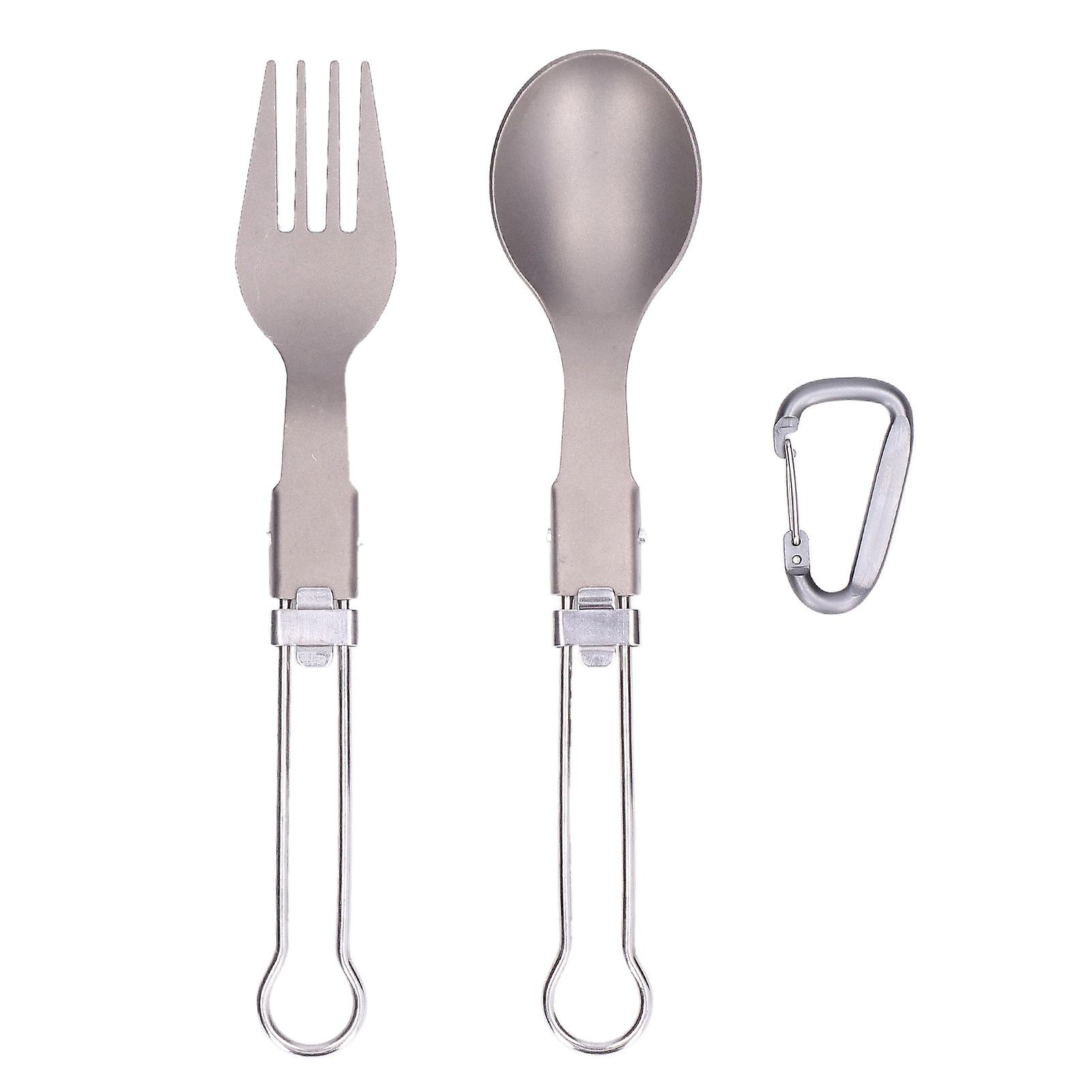 Camping Cutlery Set Camping Foldable Spoon Fork Portable Travel Tableware For Outdoor Picnic