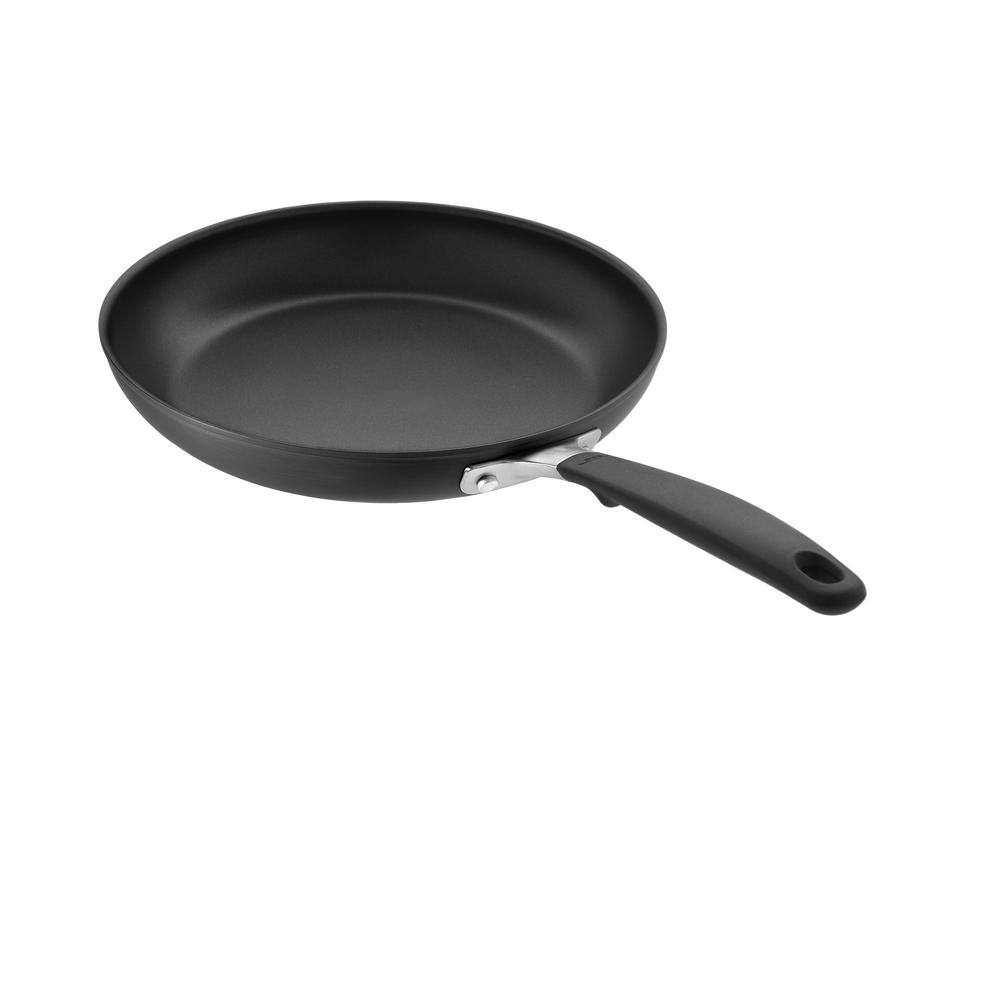 OXO Good Grips 12 in. Hard-Anodized Aluminum Ceramic Nonstick Frying Pan in Black with Comfort Grip Handle CW000957-003