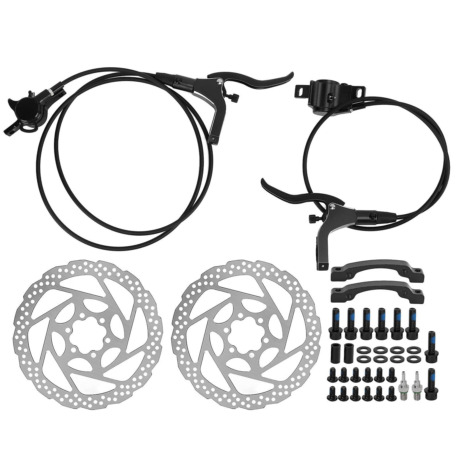 Bike Disc Brake Kit Low Noise Fast Cooling Aluminum Alloy Disk Breaks For Mountain Bikeblack