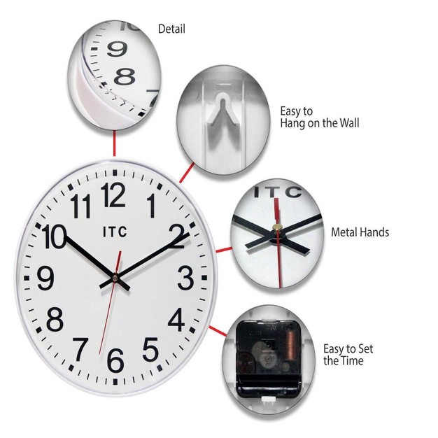 Prosaic Wall Clock White Infinity Instruments