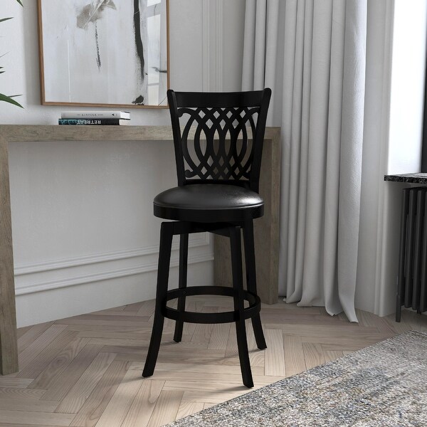 Hillsdale Furniture Van Draus Wood Swivel Stool， Black