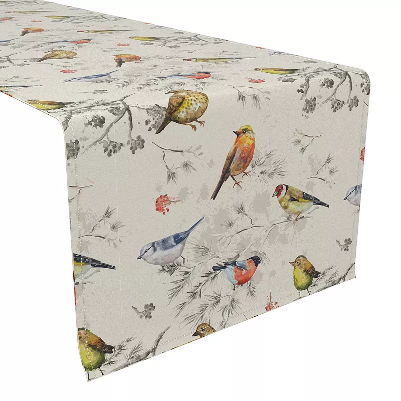 Table Runner， 100% Polyester， 12x72， Bird Watch