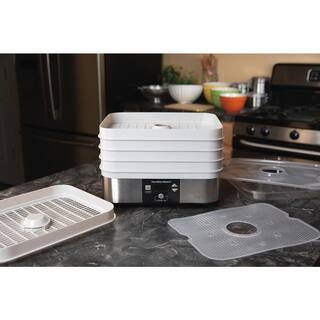 Hamilton Beach 5-Tray Grey Food Dehydrator Stackable Drying Trays 32100A