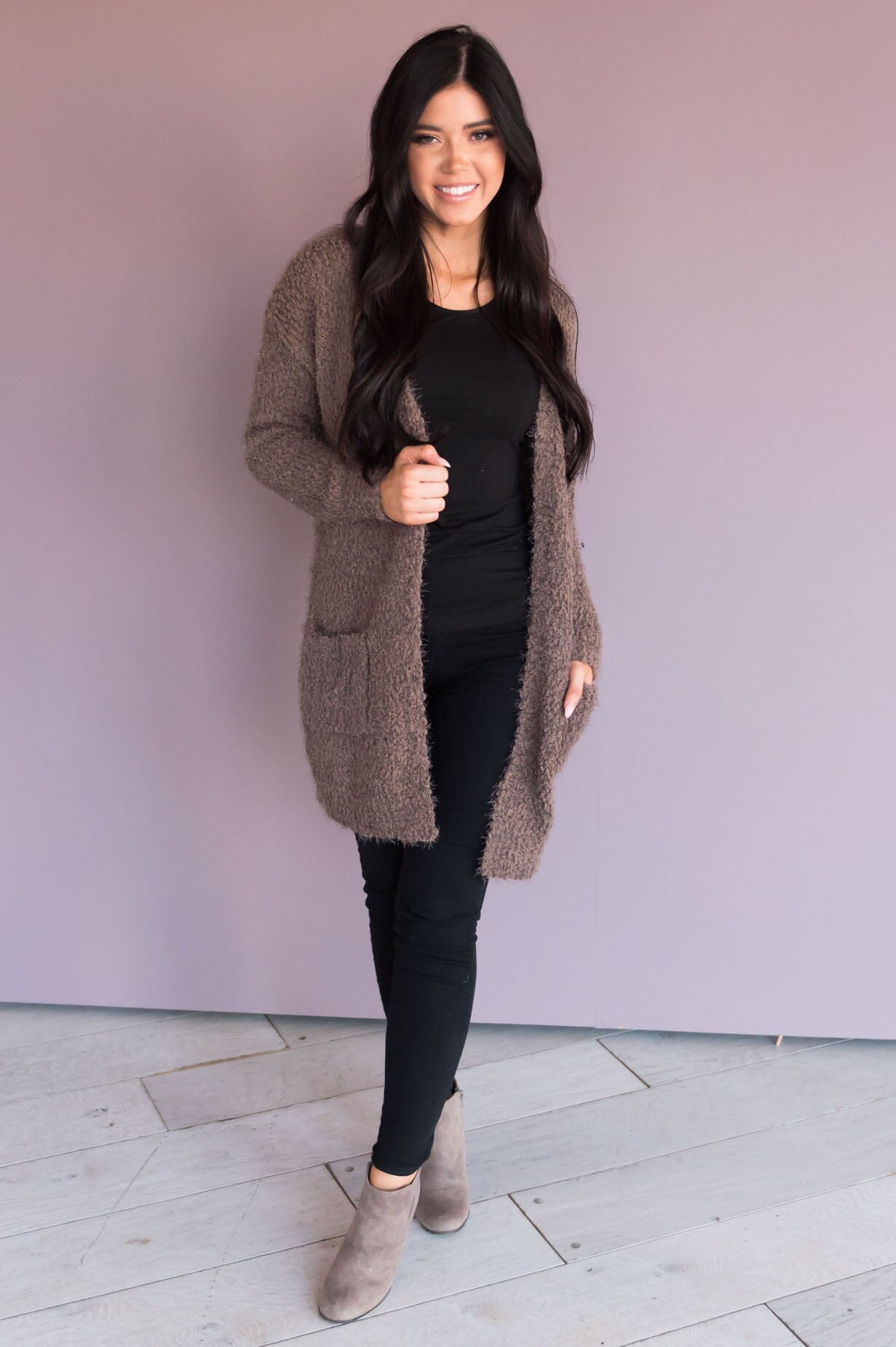 Soft & Cuddly Modest Sweater Cardigan