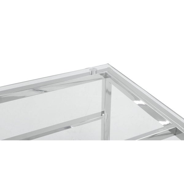 Somette Glass Top with Ladder Style Frame