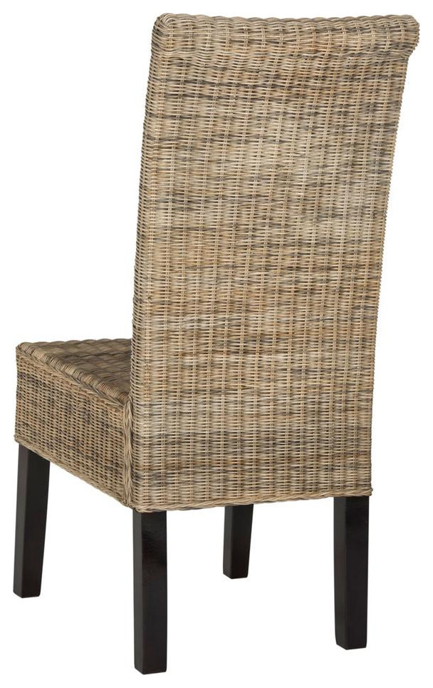 Sergio 18 quotWicker Dining Chair  Set of 2  Gray   Tropical   Dining Chairs   by V.S.D Furniture  Houzz