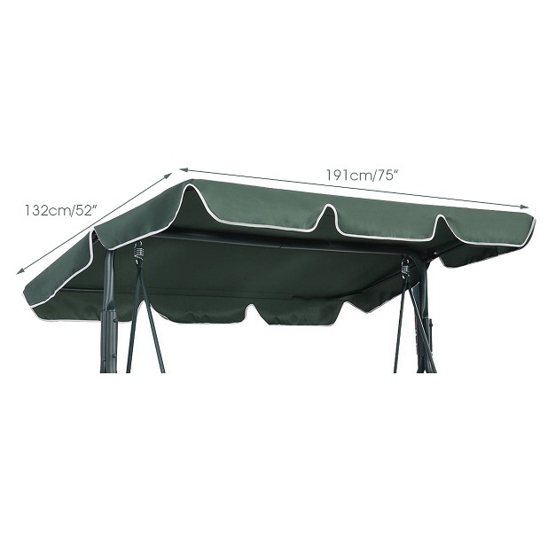 Costway Swing Top Cover Canopy Replacement Porch Patio Outdoor 66 x27 x27 x45 x27 x27 75 x27 x27 x52 x27 x27 77 x27 x27 x43 x27 x27