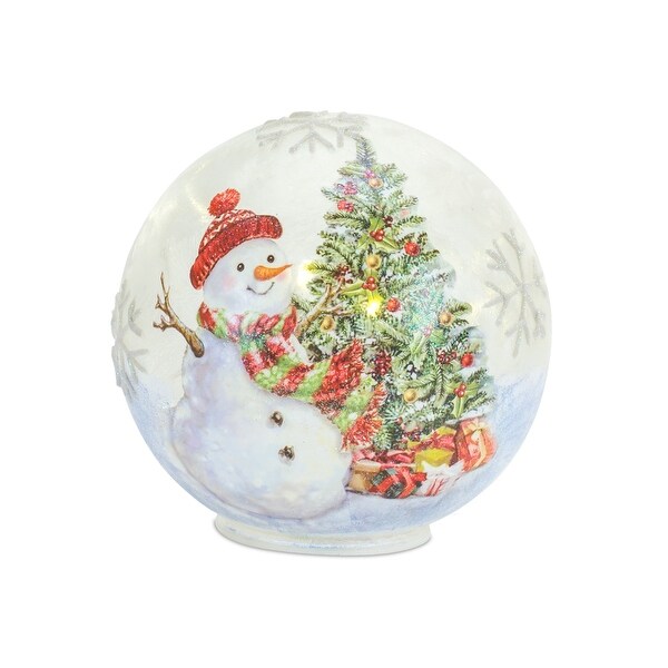 LED Snowman and Tree Globe (Set of 2)