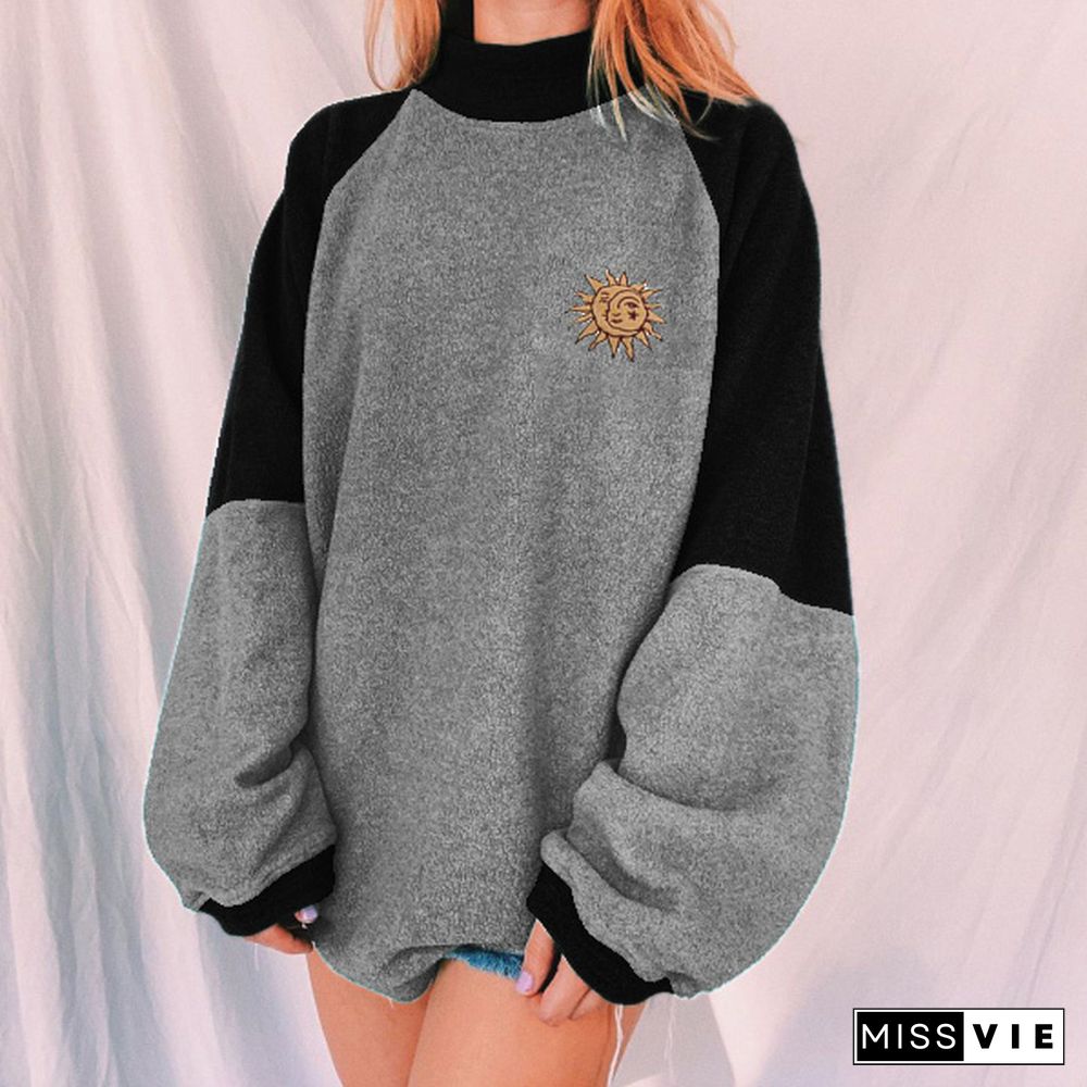 Retro Hit Color All-Match Sweatshirt